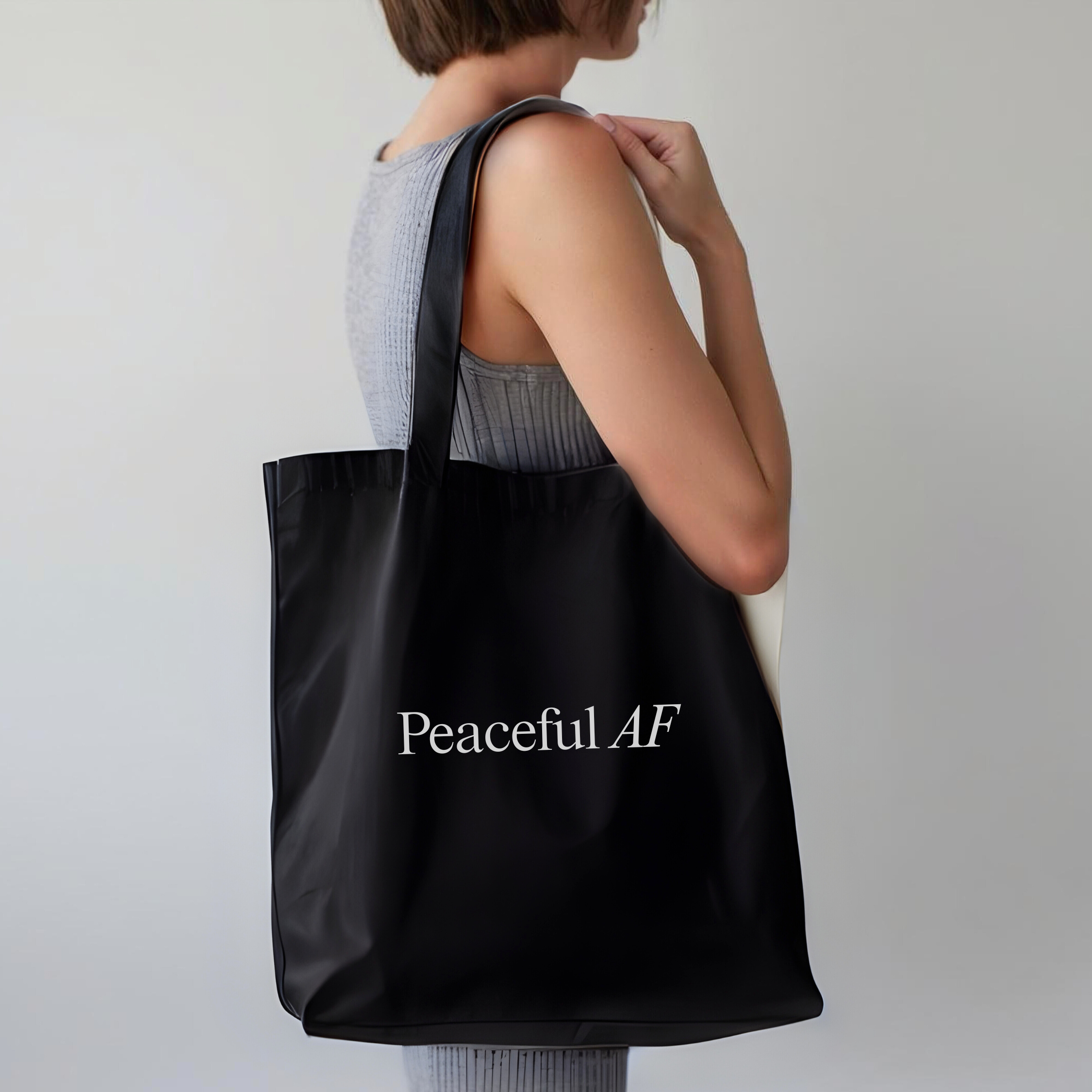 Peaceful AF Tote Bag – Dermazen