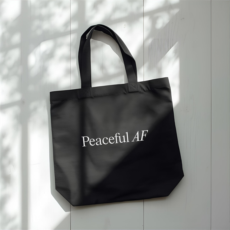 Peaceful AF Tote Bag – Dermazen