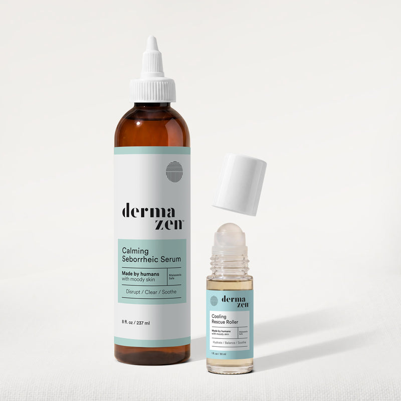 Calming Seborrheic Serum 8oz + Cooling Rescue Roller
